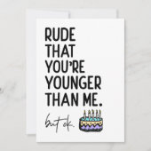 Onbeschoft dat je jonger bent dan ik, griezelige v kaart (Voorkant)