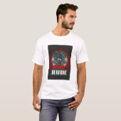 onbeschoft, schedel en beer t-shirt (Voorkant volledig)