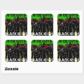 ONBESCHOFTE JONGENS ZWARTE KUSH VIERKANTE STICKER (Vel)