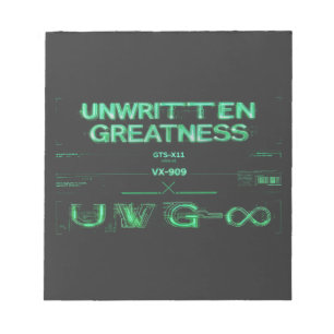 "Onbeschreven Grootheid" Cyberpunk Notitieblok