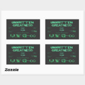 "Onbeschreven Grootheid" Cyberpunk Sticker (Vel)