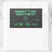 "Onbeschreven Grootheid" Cyberpunk Sticker (Tas)