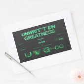 "Onbeschreven Grootheid" Cyberpunk Sticker (Envelop)