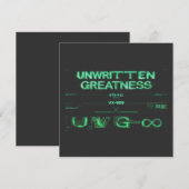 "Onbeschreven Grootheid" Cyberpunk Uitnodiging (Voorkant / Achterkant)