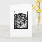 onbeschreven houthakkerslijst / briefkaart (Gele Bloem)