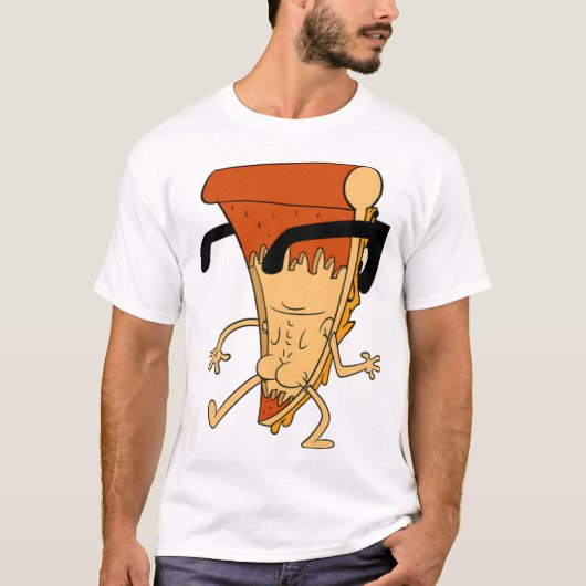 Onbeschut pizzasnekje t-shirt (Voorkant)