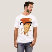 Onbeschut pizzasnekje t-shirt (Voorkant volledig)