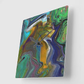 Onbeslist 3 Kleurrijke Abstracte Wandklok (Hoek)