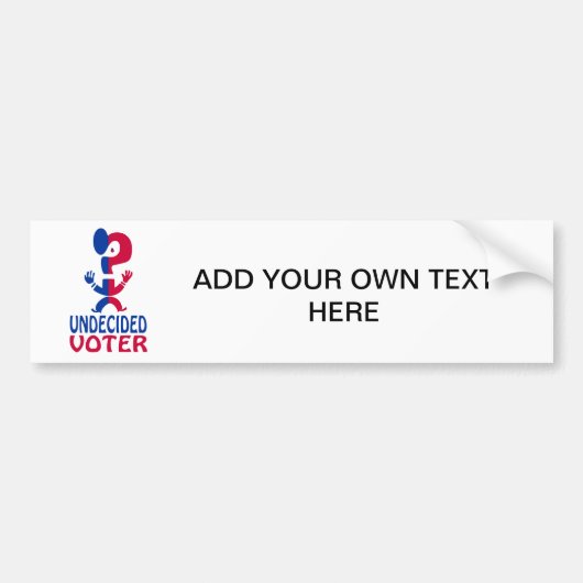 Onbeslist kiezer bumpersticker (Voorkant)