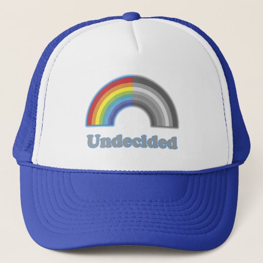 Onbeslist regenboog trucker pet (Voorkant)