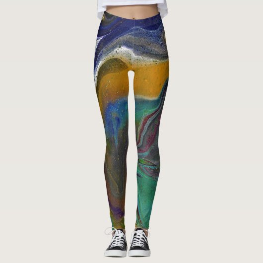 Onbesliste 2 psychedelische Abstracte Leggings (Voorkant)