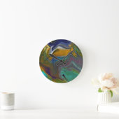 Onbesliste 2 psychedelische Abstracte wandklok (Huis)