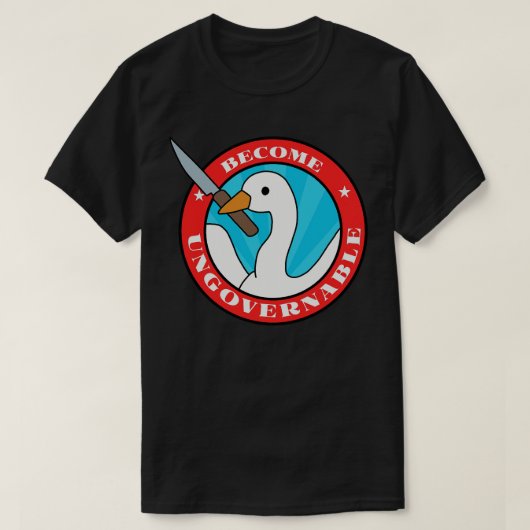 Onbestuurbaar worden 2 t-shirt (Design voorkant)