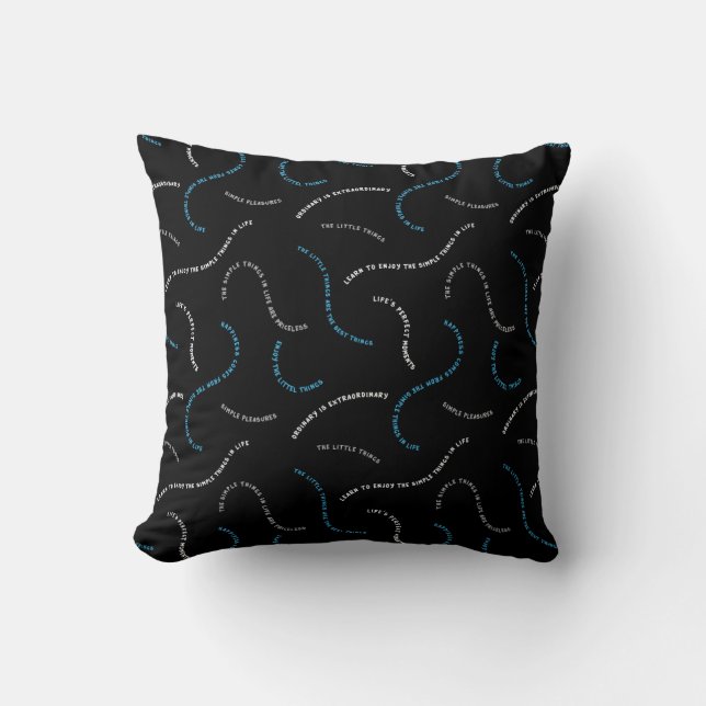 onbetaalbaar | Abstract golvend tekstpatroon Kussen (Voorkant)