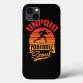 Onbetaald Football Scout Retro Fan van League Play Case-Mate iPhone Case (Achterkant)