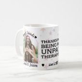 Onbetaalde Therapeut Vriendschap Custom Foto Koffiemok (Voorkant links)