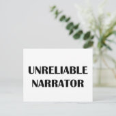 Onbetrouwbare verteller briefkaart (Staand voorkant)