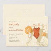 Onbetwistbaar Zomer Pool Party Kaart (Voorkant / Achterkant)