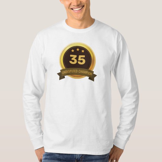 Onbetwiste kampioen - verjaardag t-shirt (Voorkant)