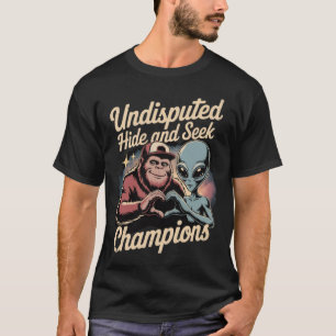 Onbetwiste Kampioenen Verstoppertje Spelen Bigfoot T-shirt