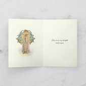 Onbevlekt Hart Maagd Maria Bloemkruis Kaart (Binnen)