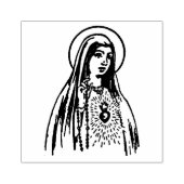 Onbevlekt Hart Maagd Maria Katholiek Religieus Rubberstempel (Afrduk)