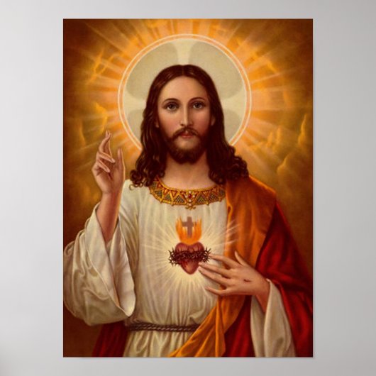 , onbevlekt hart van de Heilige Jezus Christus Poster (Voorkant)