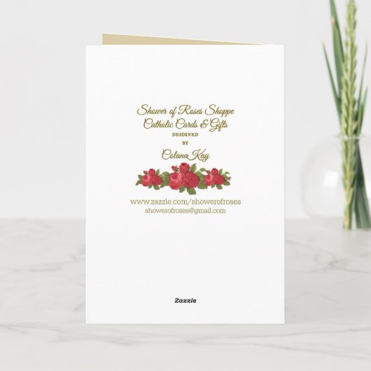 Onbevlekt Hart van de Heilige Maagd Maria Kaart (Achterkant)