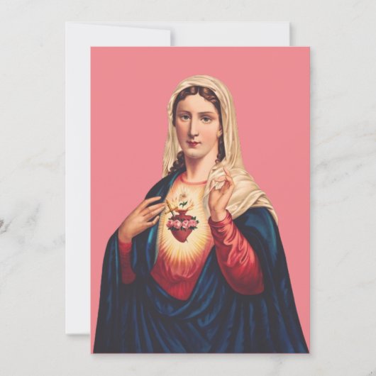 Onbevlekt Hart van de Maagd Maria Bedankkaart (Voorkant)