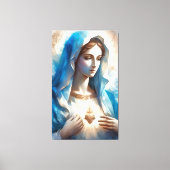 Onbevlekt hart van de maagd Maria Canvas Afdruk (Voorkant)