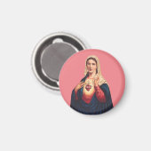 Onbevlekt Hart van de Maagd Maria Magneet (Voorkant / Achterkant)