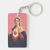 Onbevlekt Hart van de Maagd Maria Sleutelhanger (achterkant)