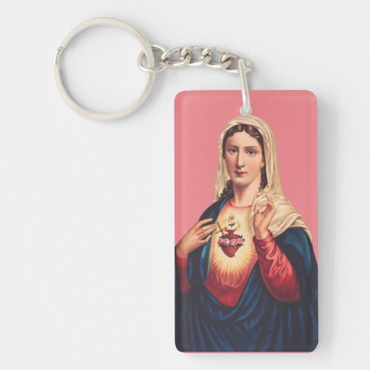 Onbevlekt Hart van de Maagd Maria Sleutelhanger (Voorkant)