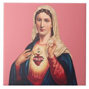 Onbevlekt Hart van de Maagd Maria Tegeltje