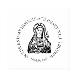 Onbevlekt Hart van Maagd Maria Katholiek Religieus Rubberstempel