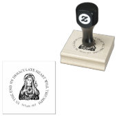 Onbevlekt Hart van Maagd Maria Katholiek Religieus Rubberstempel (Gestempeld)