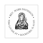 Onbevlekt Hart van Maagd Maria Katholiek Religieus Rubberstempel (Afrduk)