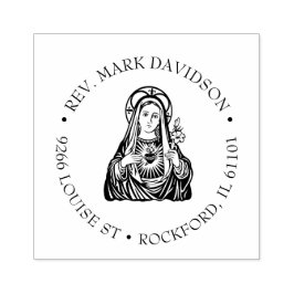 Onbevlekt Hart van Maagd Maria Katholiek Religieus Rubberstempel
