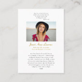 Onbevlekt Hart van Maria Begrafenis Gebed Kaart Plaatskaartje (Achterkant)