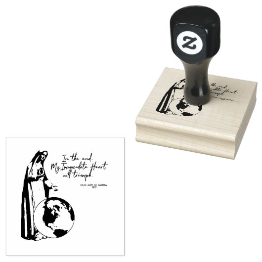 Onbevlekt Hart van Maria Fatima Moeder Rubberstempel (Gestempeld)