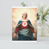 Onbevlekt Hart van Maria Heilige Kaart (Staand voorkant)