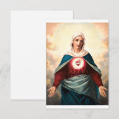 Onbevlekt Hart van Maria Heilige Kaart (Voorkant / Achterkant)