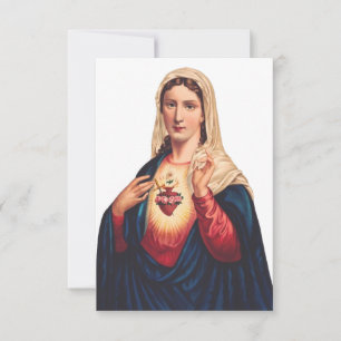 Onbevlekt Hart van Maria Heilige kaart Ave Maria