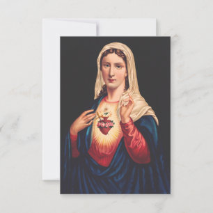 Onbevlekt Hart van Maria Heilige kaart Ave Maria