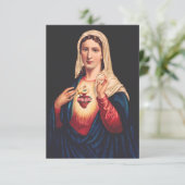 Onbevlekt Hart van Maria Heilige kaart | Ave Maria (Staand voorkant)