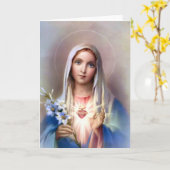 Onbevlekt hart van Maria kaart (Gele Bloem)