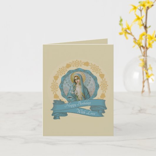 Onbevlekt Hart van Maria Kaart (Gele Bloem)