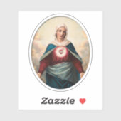 Onbevlekt Hart van Maria Katholiek Vinyl Sticker (Vel)