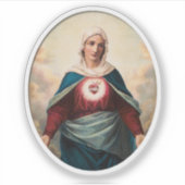 Onbevlekt Hart van Maria Katholiek Vinyl Sticker (Voorkant)