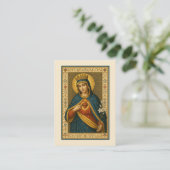 Onbevlekt Hart van Maria Katholieke Begrafenismonu Visitekaartje (Staand voorkant)